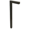 L-Shaped Modern Path Light in solid brass, 18-inch design, multiple finishes, LED only, for modern landscape lighting.