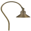 Tulip Bell Path Light in solid brass with Antique Bronze finish, adjustable 5.5-inch shade, clear lens, and frosted lens option for pathways, gardens, and landscape lighting