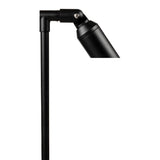 Machined aluminum path light with 18″ or 24″ stem, available in Black and Bronze, MR-16 LED compatible, tempered glass lens, and adjustable knuckle.