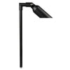 Single-head machined aluminum long shroud path light in Black, Bronze, or Silver finish, 18″ or 24″ stem, MR-16 LED compatible, with tempered glass lens.