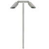 Double-head long shrouded machined aluminum path light in Black or Bronze finish, 18″ or 24″ stem, MR-16 LED compatible, with tempered glass lenses.