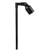 Single-head flat shroud machined aluminum path light in Black, Bronze, or Silver, with 18″ or 24″ stem and MR-16 LED compatibility.