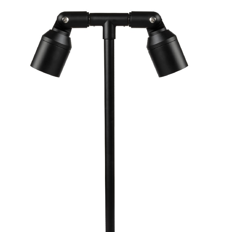 Double-Head Flat Shroud Path Light | Machined Aluminum | MR-16 LED