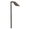 Single Head Brass Path Light with adjustable knuckle, 18″ or 24″ stem, in Antique Bronze or Gun Metal finish, MR-16 LED compatible.