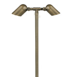 Mini Double Head Brass Path Light | MR-16 LED Compatible