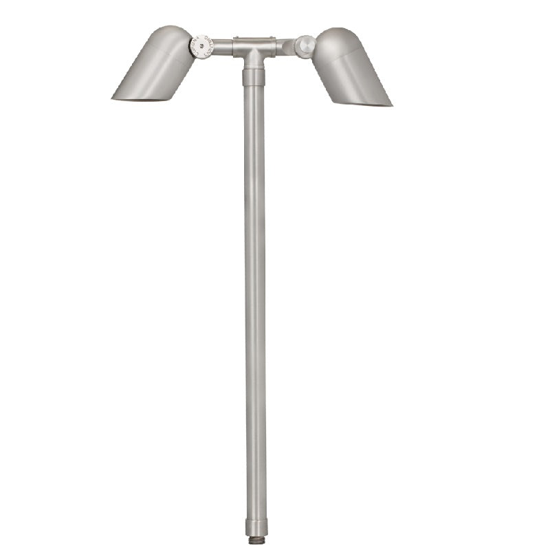 Mini Double Head Brass Path Light | MR-16 LED Compatible