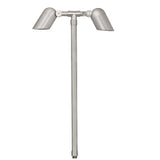 Mini Double Head Brass Path Light | MR-16 LED Compatible