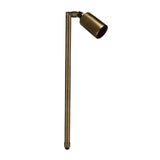 Smart RGB-WW Bluetooth Single Head Path Light in Antique Bronze or Gun Metal finish with 18″ or 24″ brass stem, adjustable knuckle, and 1–6W LED.