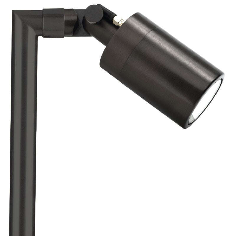Smart RGB-WW Bluetooth Single Head Path Light in Antique Bronze or Gun Metal finish with 18″ or 24″ brass stem, adjustable knuckle, and 1–6W LED.