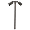 Brass RGB-WW Bluetooth Double Head Path Light in Antique Bronze or Gun Metal with 18″ or 24″ brass stem, dual adjustable knuckles, and 1–6W LED.