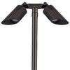 Smart RGB-WW Bluetooth Brass Path Light with Shroud, 18″ or 24″ stem, Antique Bronze and Gun Metal finishes, dual replaceable LED modules.