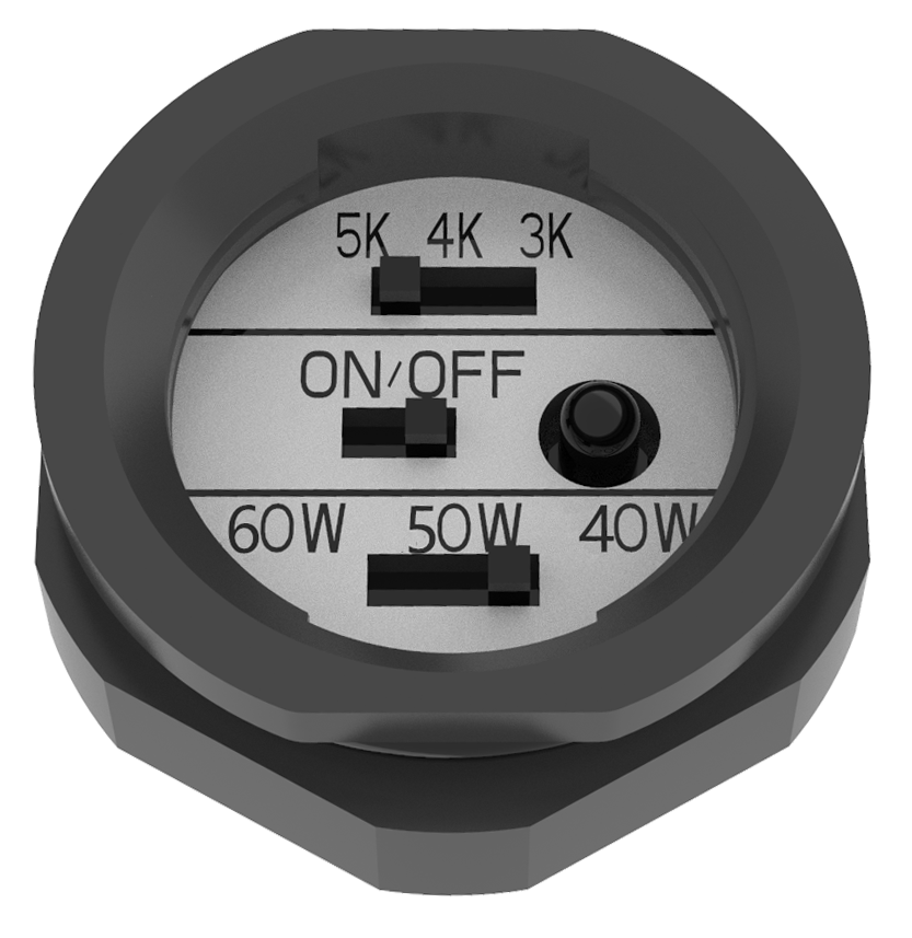 Tunable LED flood light 6500 lumens with selectable wattage and CCT