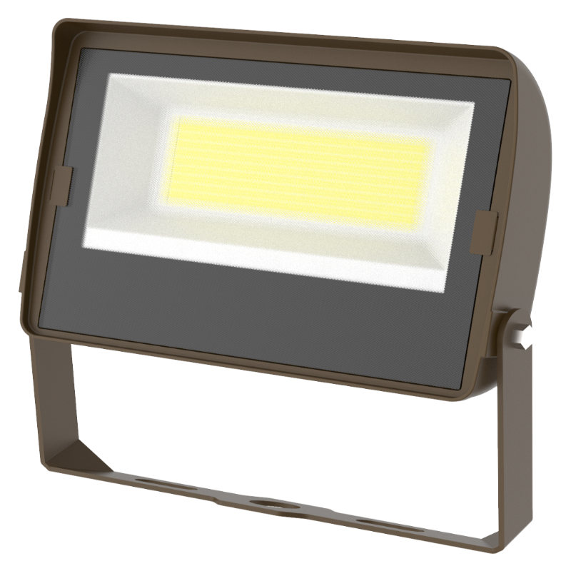 LED Flood Light Yoke Mount | 7.800Lm Max | 120/277V | 3-CCT Selectable | Commercial Led CLF4-60VCCTYKBR-TN