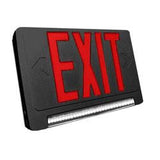 thermoplastic LED exit combo with high output lightpipe emergency lighting