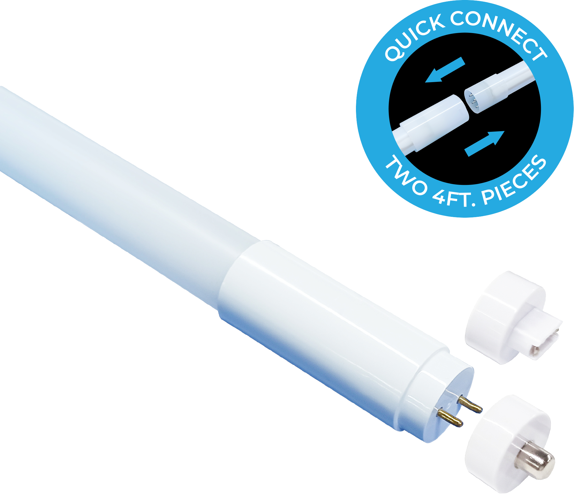 8Ft LED T8 Tube Double Ended Retrofit | Ballast Bypass Type B | 5.700 Lm | 120/277V | 5.000K CCT | Commercial LED CLT97-8FT-42WBOFL-50K