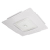 Energy-efficient LED canopy light flush-mounted in ceiling