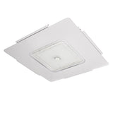 Energy-efficient LED canopy light flush-mounted in ceiling