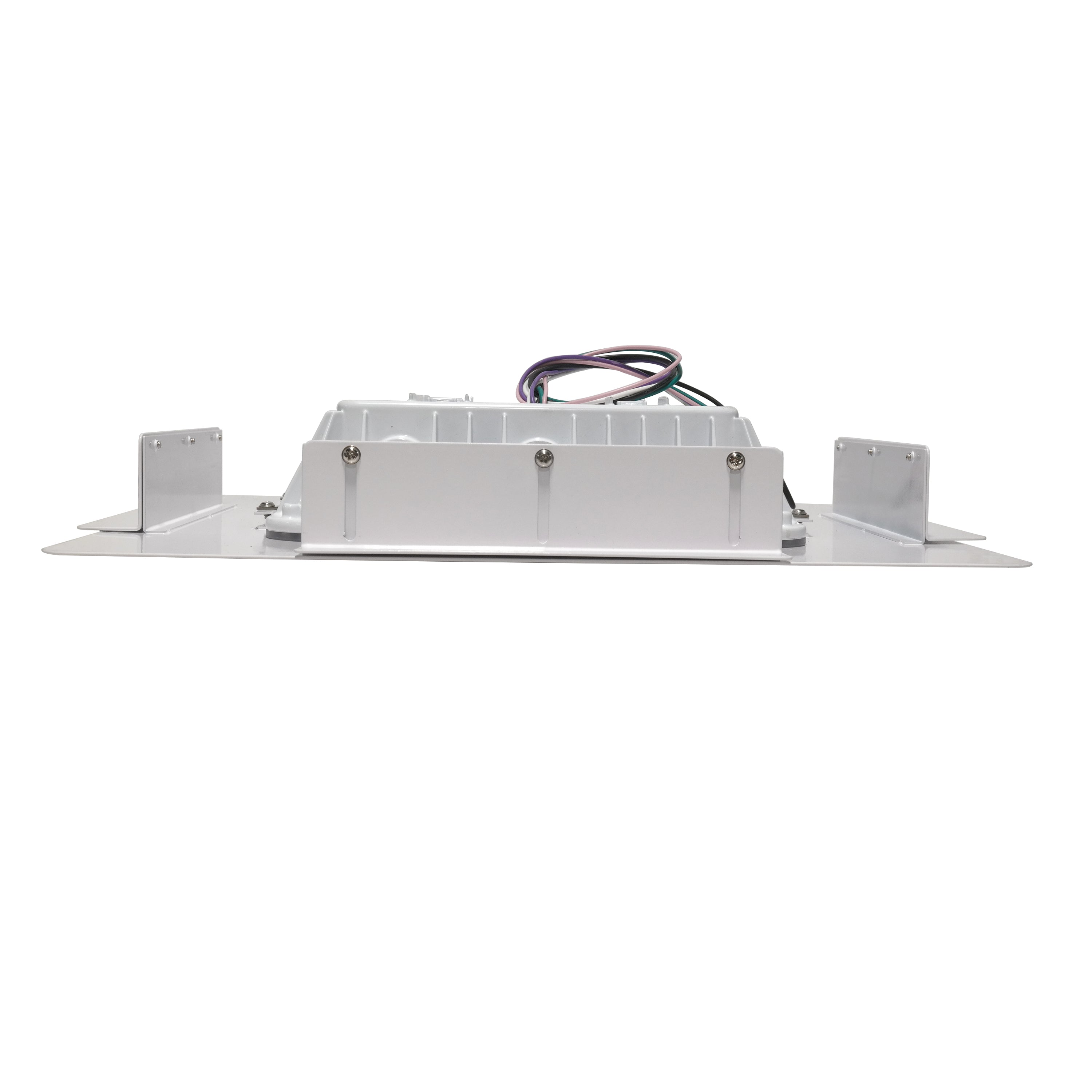 Energy-efficient LED canopy light flush-mounted in ceiling