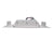 Recessed Canopy LED Luminaire with 11K Lumens, 5000k, Die Cast Aluminum, Powder-Coat White Housing