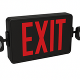 UL listed exit and emergency combo light with white LED heads and remote capacity