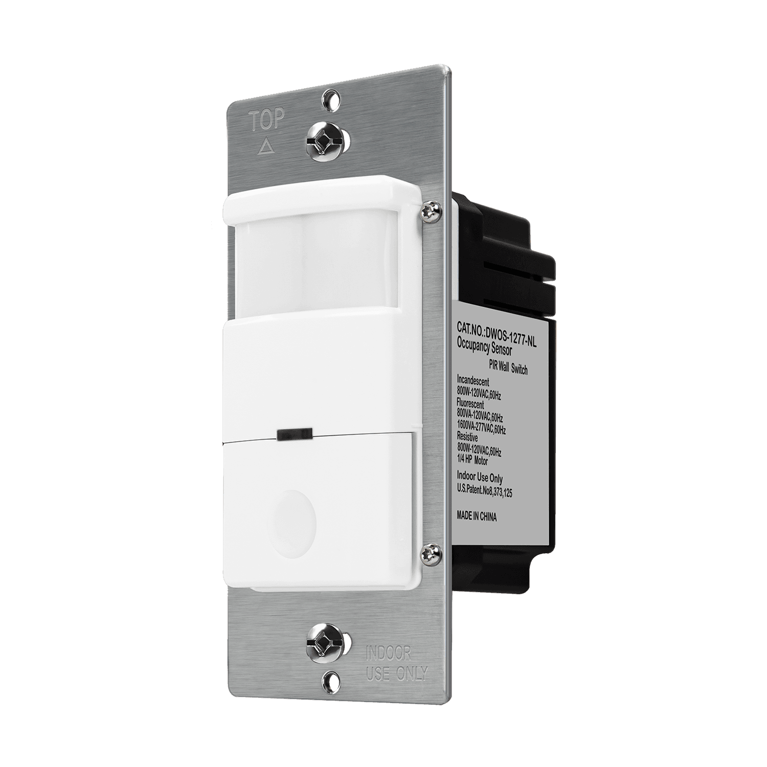 ENERLITES DWOS-1277-NL 180 degree PIR occupancy/vacancy wall switch with night light