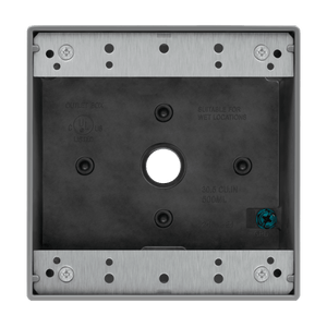 1/2" 2-Gang 5-Holes WeatherProof Electrical Box | Enerlites EN2550 - Available at Electrical Marketplace