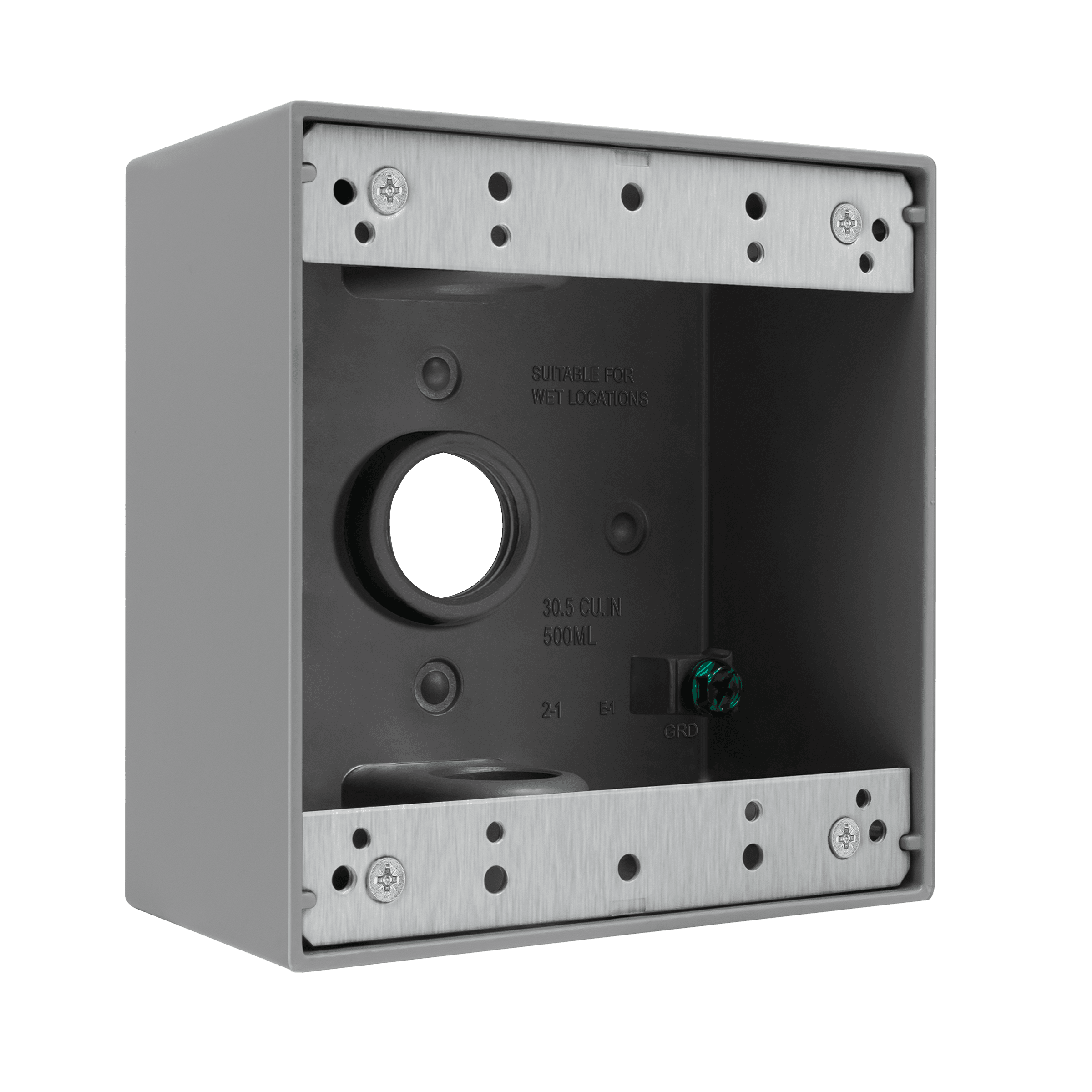 Enerlites EN2575 3/4-inch 2-gang 5-hole weatherproof electrical box