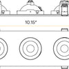 floating gimbal LED directional ceiling light