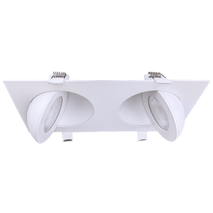 4 inch double head adjustable recessed gimbal LED light - Available at Electrical Marketplace