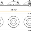 adjustable 3 head recessed LED lighting system
