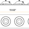adjustable 4 head recessed LED lighting system