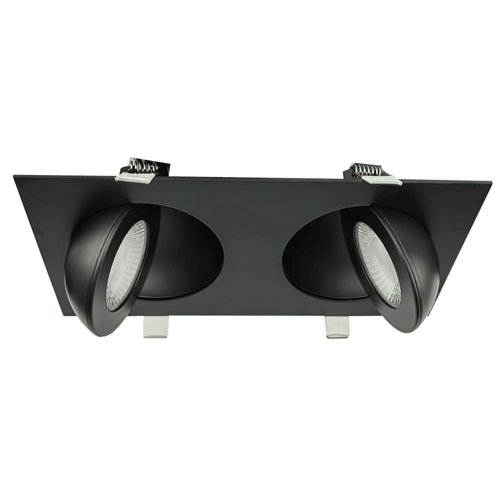 Flarion-4-inch-double-head-multiple-floating-gimbal-led-recessed-light-black
