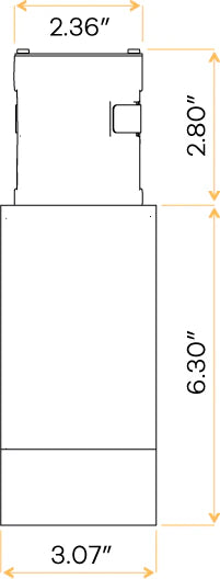 Recessed ceiling electrical mount with 2.36" cutout and 2.8" space