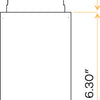 Recessed ceiling electrical mount with 2.36" cutout and 2.8" space