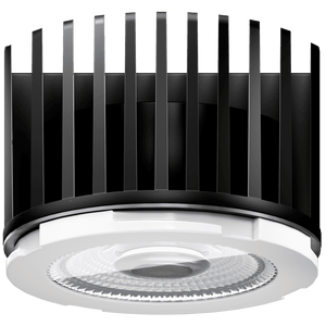 Aster 4-inch high-output interchangeable module LED downlight with selectable color temperature, adjustable between 9W and 15W, designed for efficient and customizable lighting.