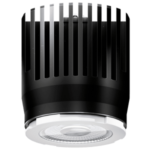 Aster 4-inch high-output interchangeable module LED downlight with selectable color temperature, adjustable between 32W and 20W, designed for efficient and customizable lighting.