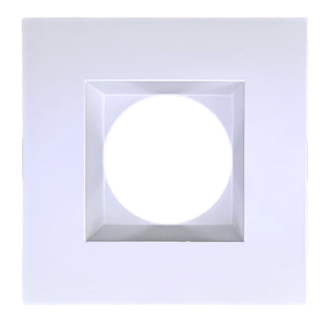 Aster 4-inch white square recessed trim G2 with clip-in mounting - Available at Electrical Marketplace
