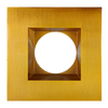 Aster 4-inch brushed brass square recessed trim G2 with clip-in mounting