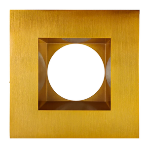 Aster 4-inch brushed brass square recessed trim G2 with clip-in mounting - Available at Electrical Marketplace