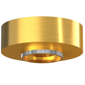 Jupiter-2-5-inch-round-surface-mount-canopy-brushed-brass-accessory - Available at Electrical Marketplace