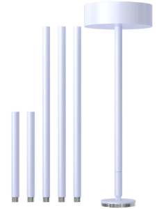 Jupiter-2-5-inch-white-adjustable-surface-mount-rigid-stem-pendant-suspension - Available at Electrical Marketplace