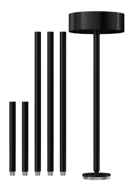 2.5 Inch Surface Mount Adjustable Stem Pendant | Black | Jupiter Series | Goodlite G-12541