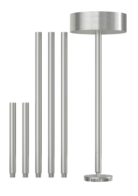 2.5 Inch Surface Mount Adjustable Stem Pendant | Brushed Nickel | Jupiter Series | Goodlite G-12543