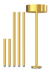 Jupiter-2-5-inch-brushed-brass-adjustable-surface-mount-rigid-stem-pendant-suspension - Available at Electrical Marketplace
