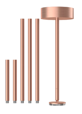 2.5 Inch Surface Mount Adjustable Stem Pendant | Brushed Copper | Jupiter Series | Goodlite G-12545