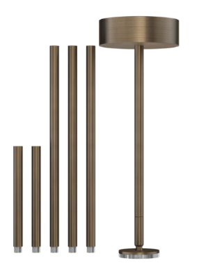 2.5 Inch Surface Mount Adjustable Stem Pendant | Oil Rubbed Bronze | Jupiter Series | Goodlite G-12546