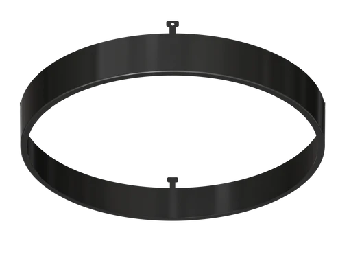 7 Inch Round Surface Mount Cover | Black | Glimmer Series | Goodlite G-13071