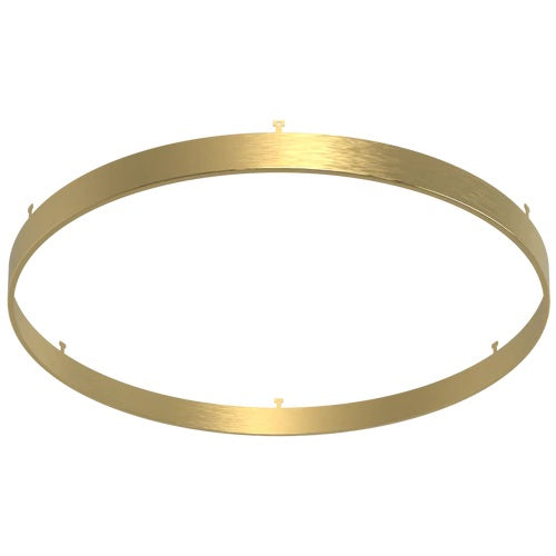 14 Inch Round Surface Mount Cover | Brushed Brass | Glimmer Series | Goodlite G-13144