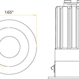 Clip in round trim for Aster mini LED lighting system brushed nickel