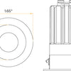 Clip in round trim for Aster mini LED lighting system